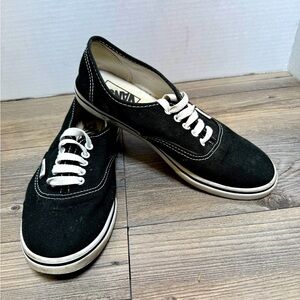 Vans Shoes Men’s 6 Women’s 7.5 Casual Low Sneakers Black Lace Up Off The Wall